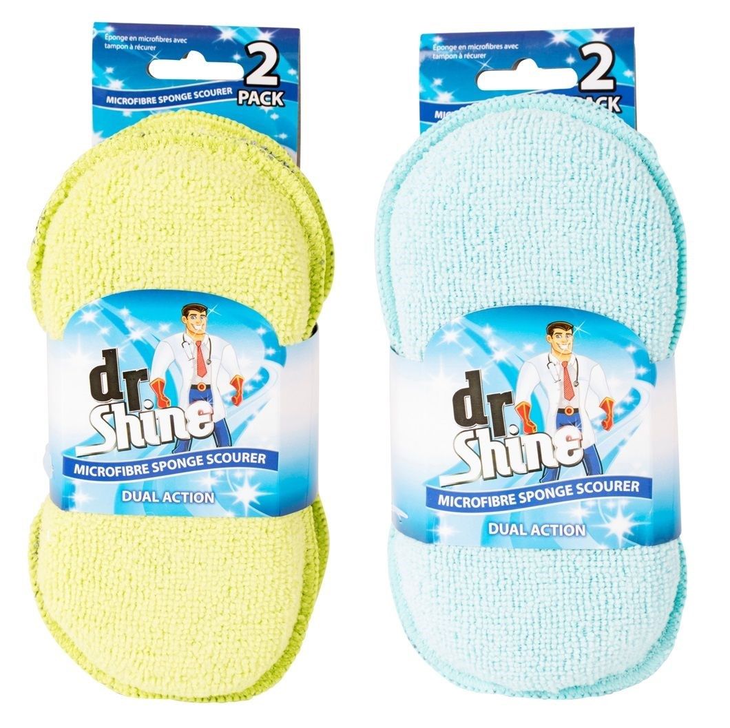Scrub Sponge Microfibre 2Pc