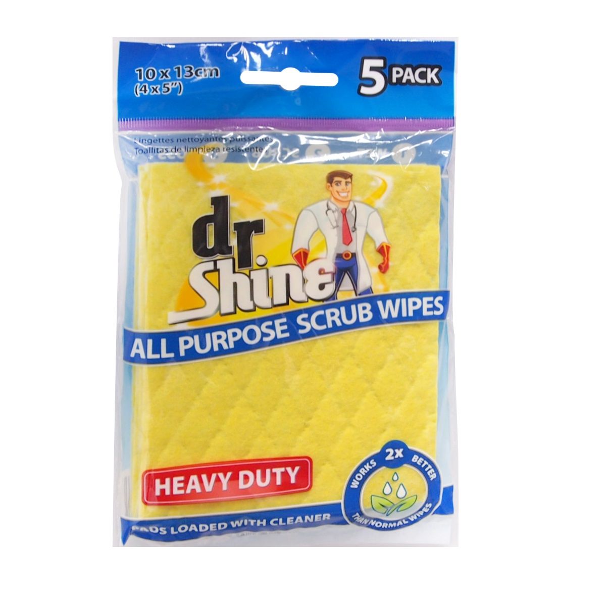 Scrub Wipes For Bathroom 5Pk