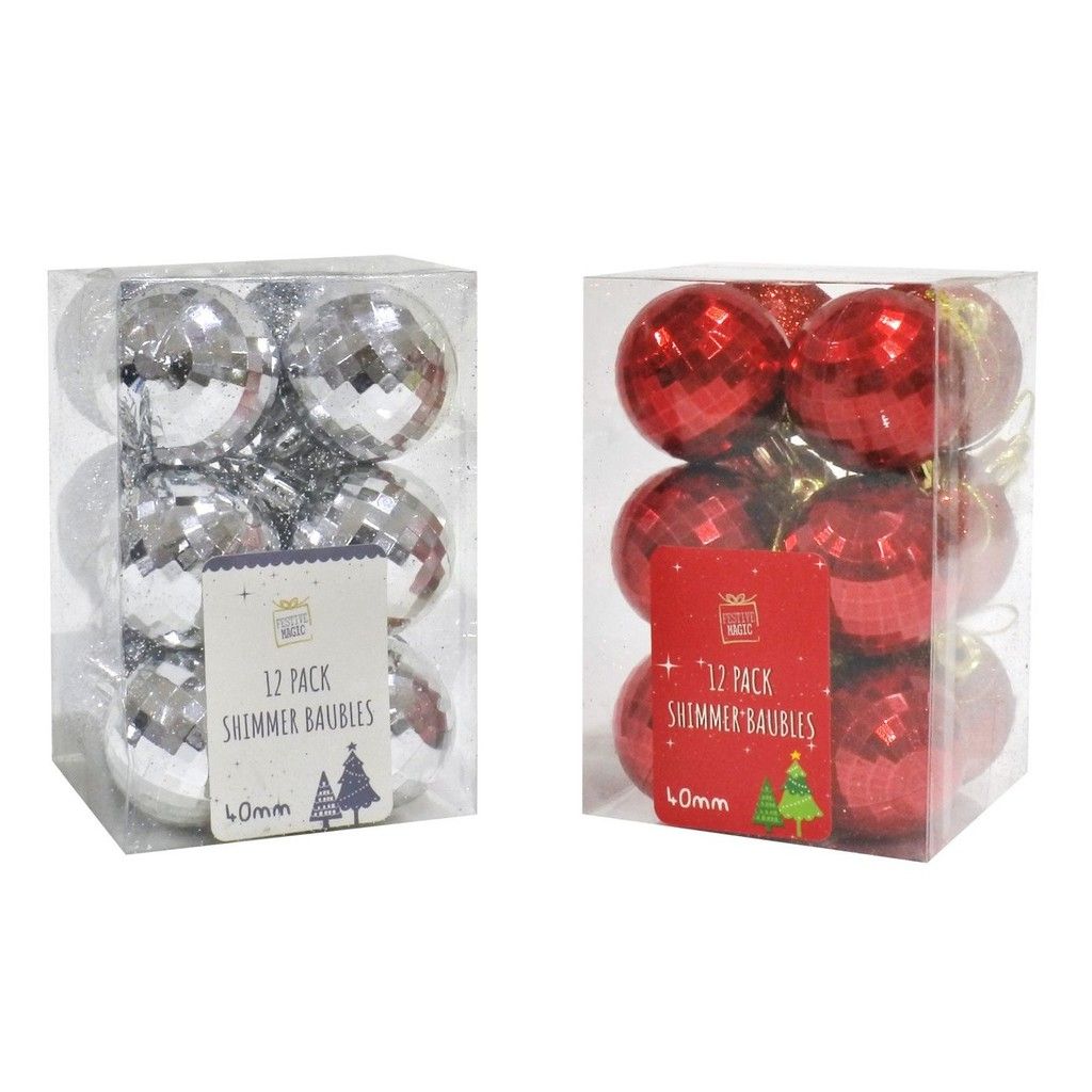 Quả Châu Kim Tuyến 12 Cái 40mm XD0233 Uncle Bills - Đồ Trang Trí Giáng Sinh