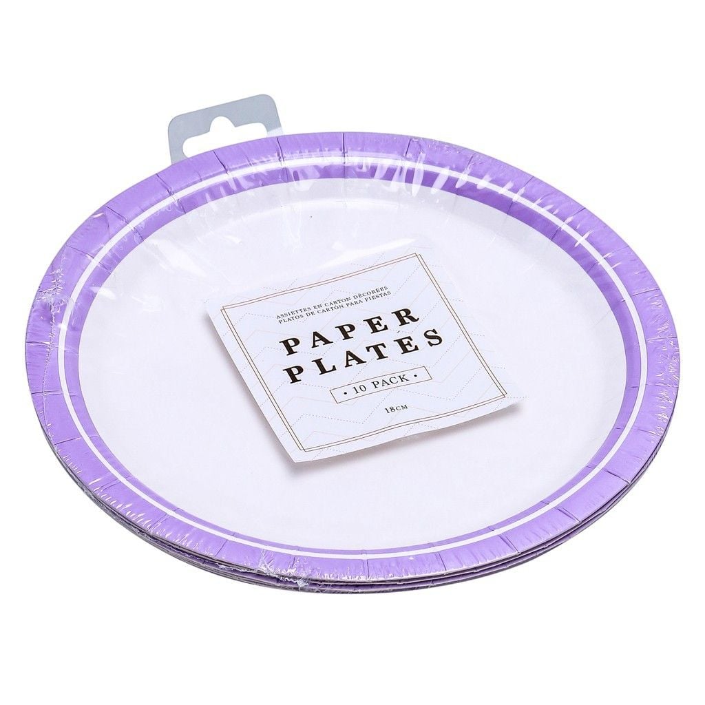 Đĩa Giấy 18cm Màu Tím Bộ 10 Cái Uncle Bills YT0075