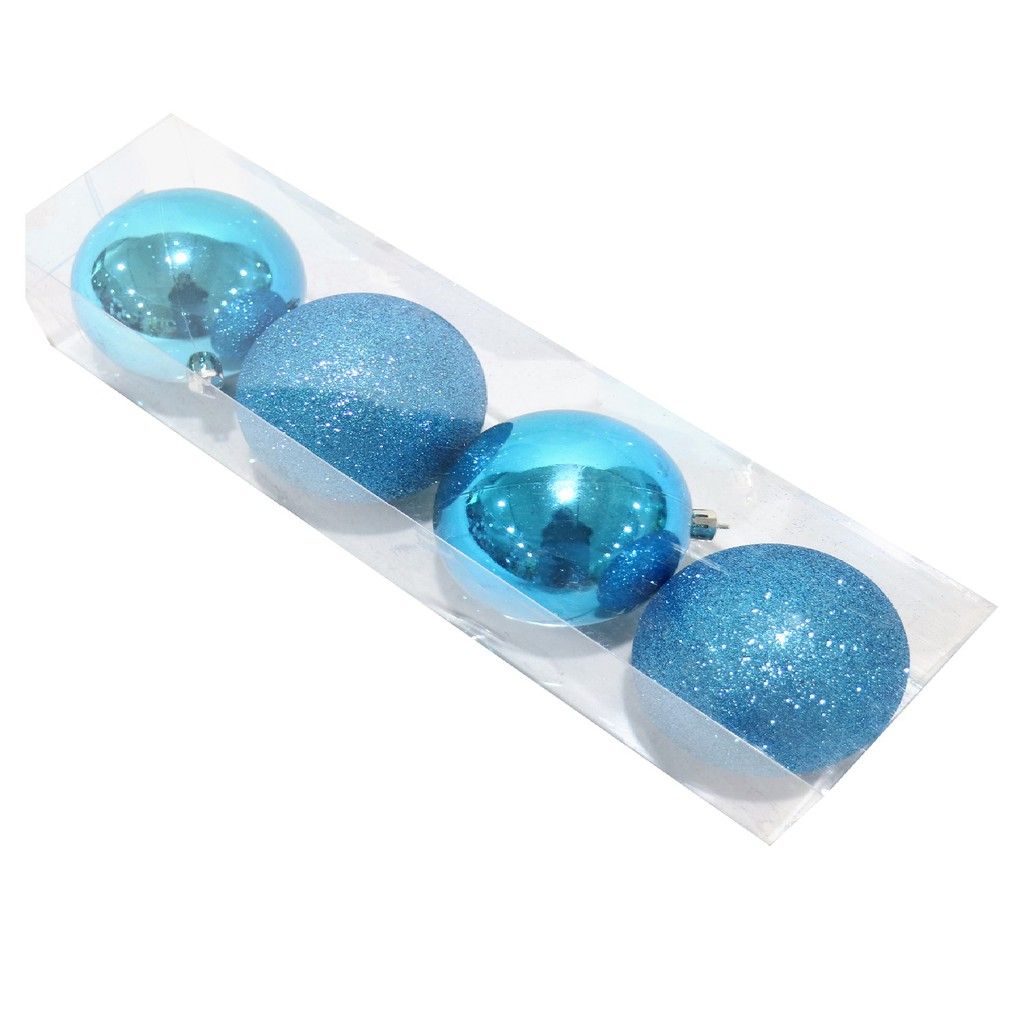 Quả Châu Trang Trí 4 Cái Xanh UBL XB4114 Trang Trí Giáng Sinh