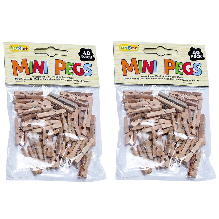 Bộ Túi Kẹp Gỗ Thủ Công Mini 3cm 40 Cái Uncle Bills QC2703