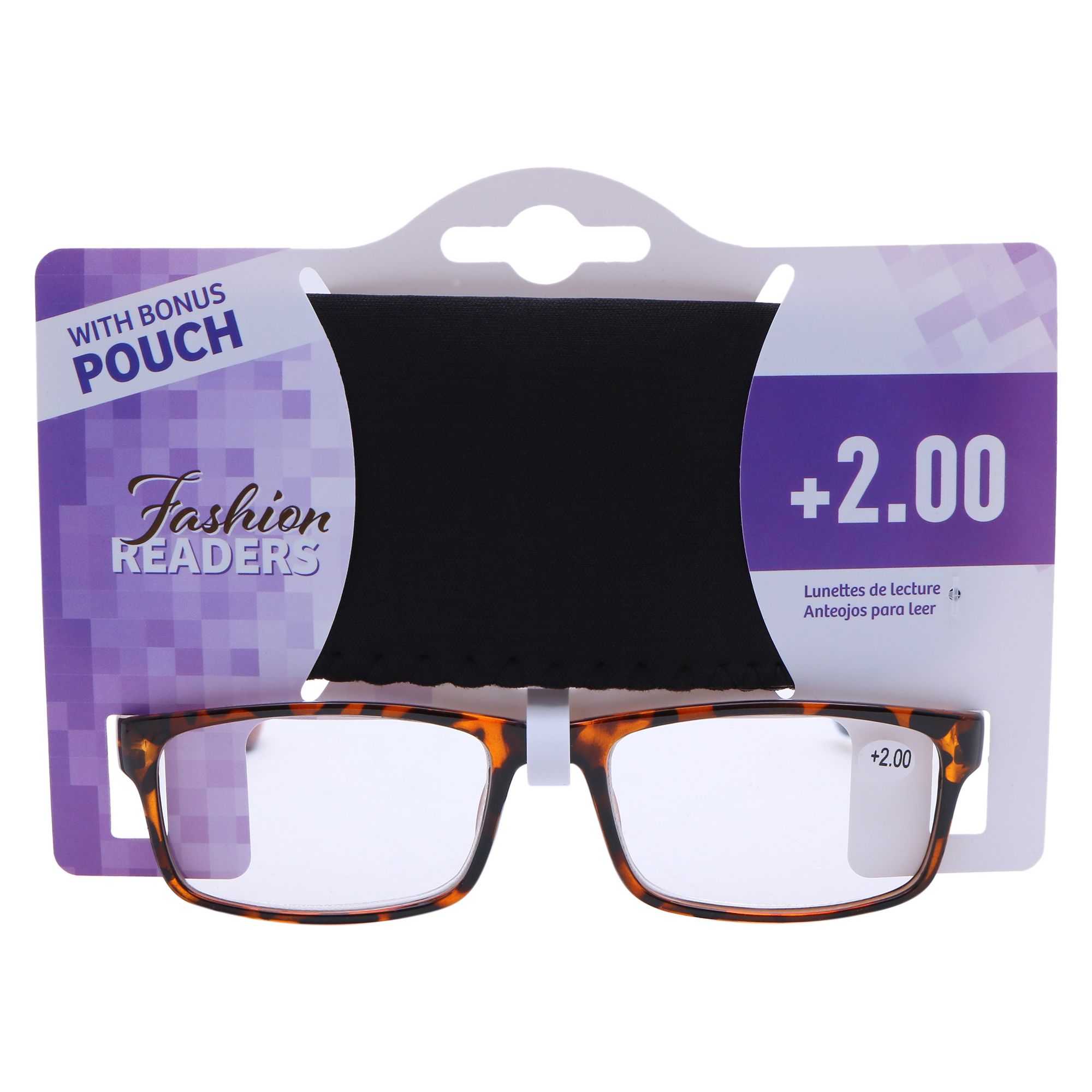 Reading Glasses W/Pouch +2.00