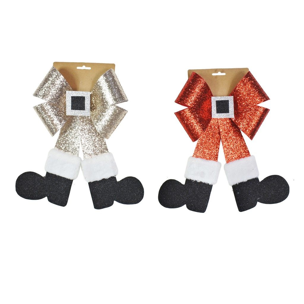 Nơ Hình Giày Santa 23x35cm 2 Loại UBL XB4142 Trang Trí Và Gói Quà Giáng Sinh