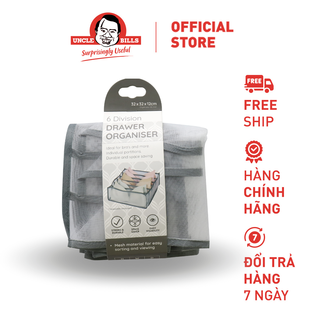 Túi Đựng Quần Áo Chia Ngăn - 6 Ngăn - 32x32x12CM Uncle Bills US3302