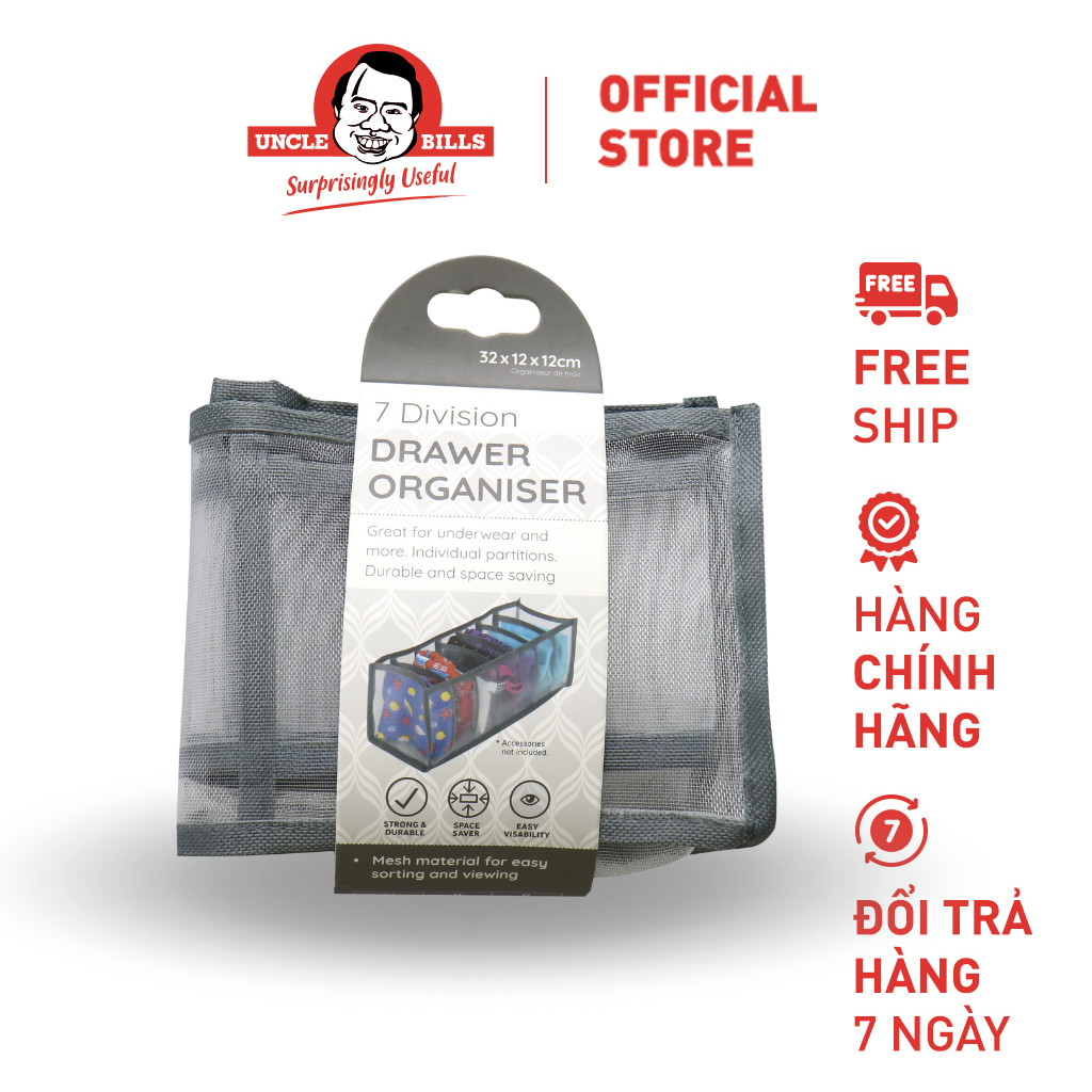 Túi Đựng Quần Áo Chia Ngăn - 7 Ngăn - 32x12x12CM Uncle Bills US3303
