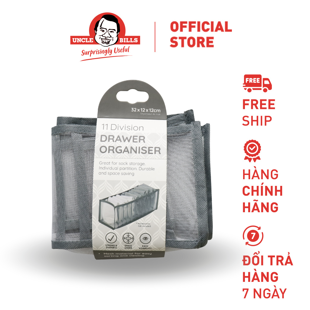 Túi Đựng Quần Áo Chia Ngăn - 11 Ngăn - 36X12X12CM Uncle Bills US3304