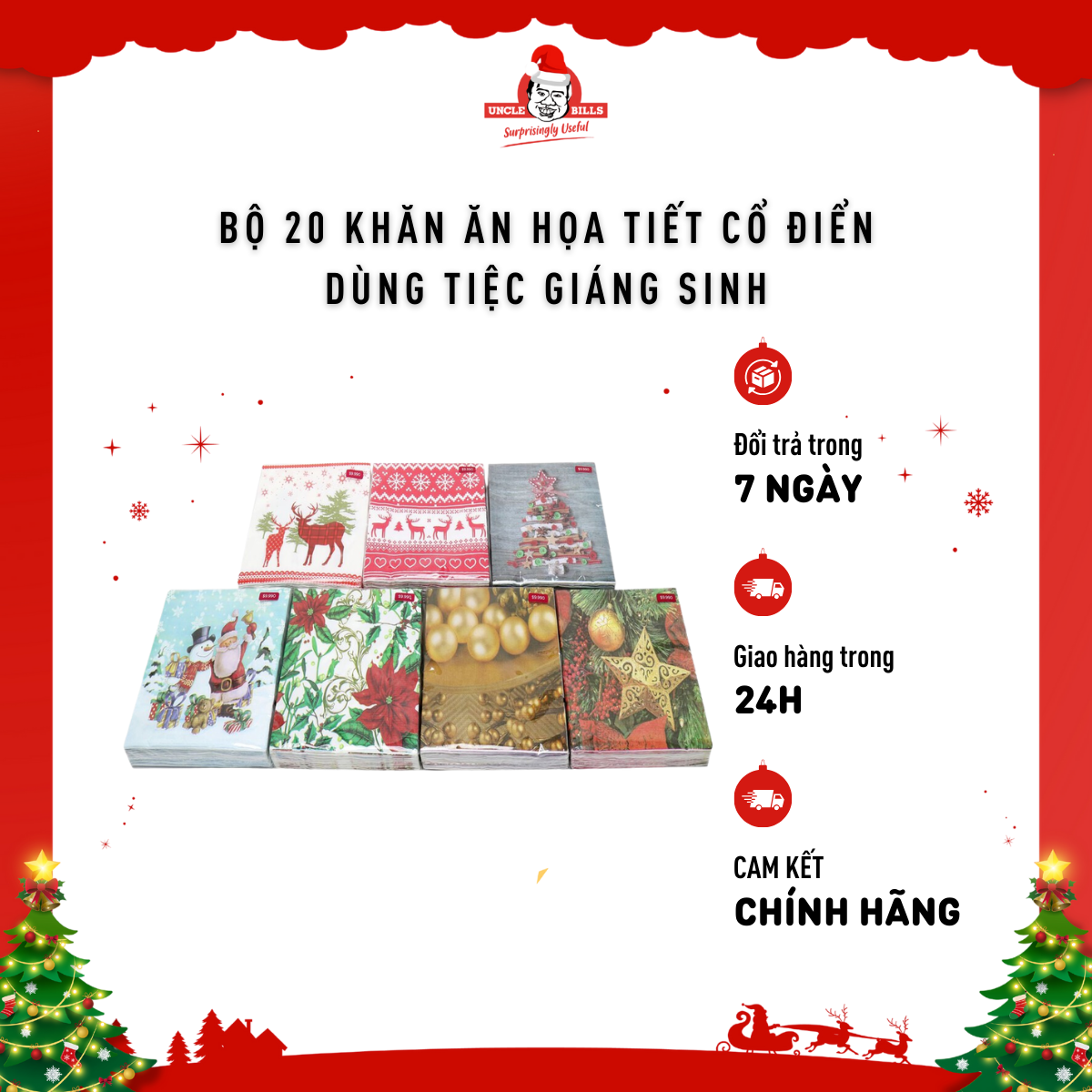 Khăn ăn cổ điển UBL XA7641 - Giao ngẫu nhiên