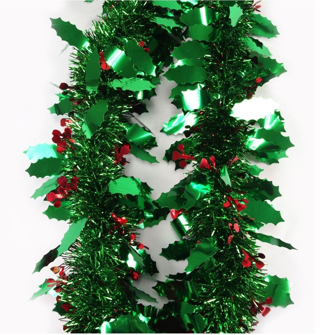 Holly Tinsel 2m 6cm 10 Ply Uncle Bills XA9690