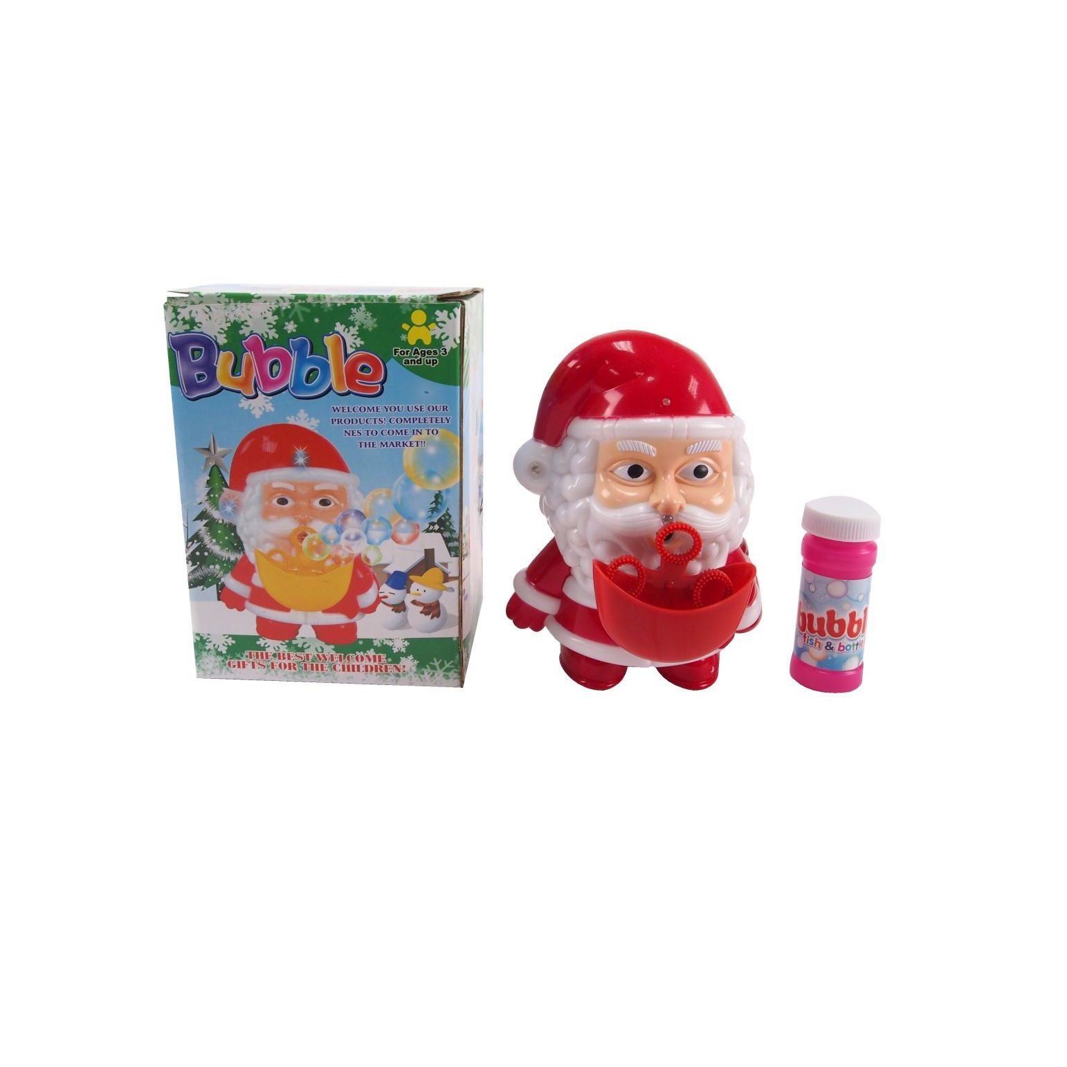 Santa Bubble Blower with LEDs B/O Uncle Bills XA9704