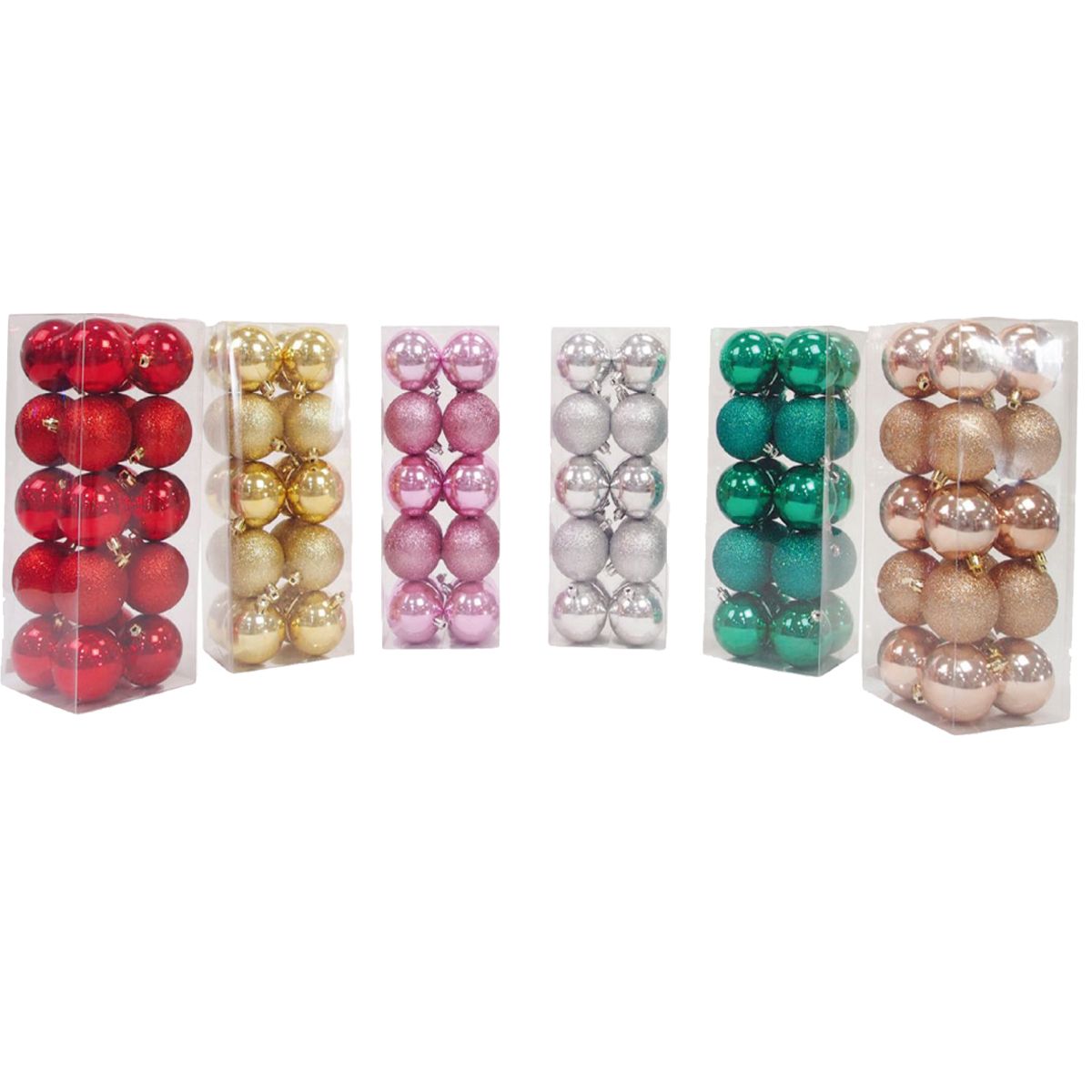 Baubles 20pc 60mm Shiny & Glitter Uncle Bills XB0950