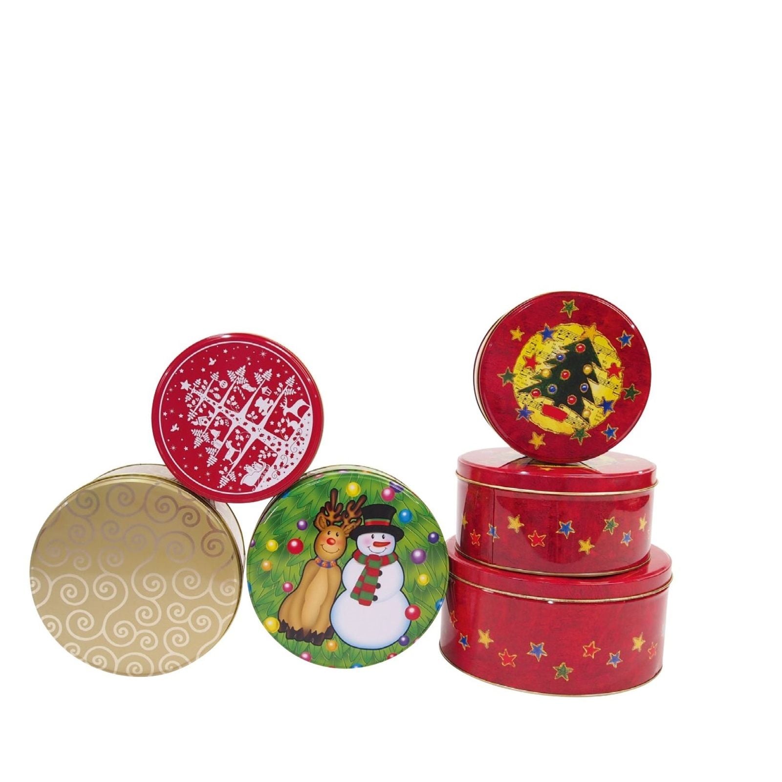 Set 3 Cookie Tins Round 4asst Uncle Bills XB1239