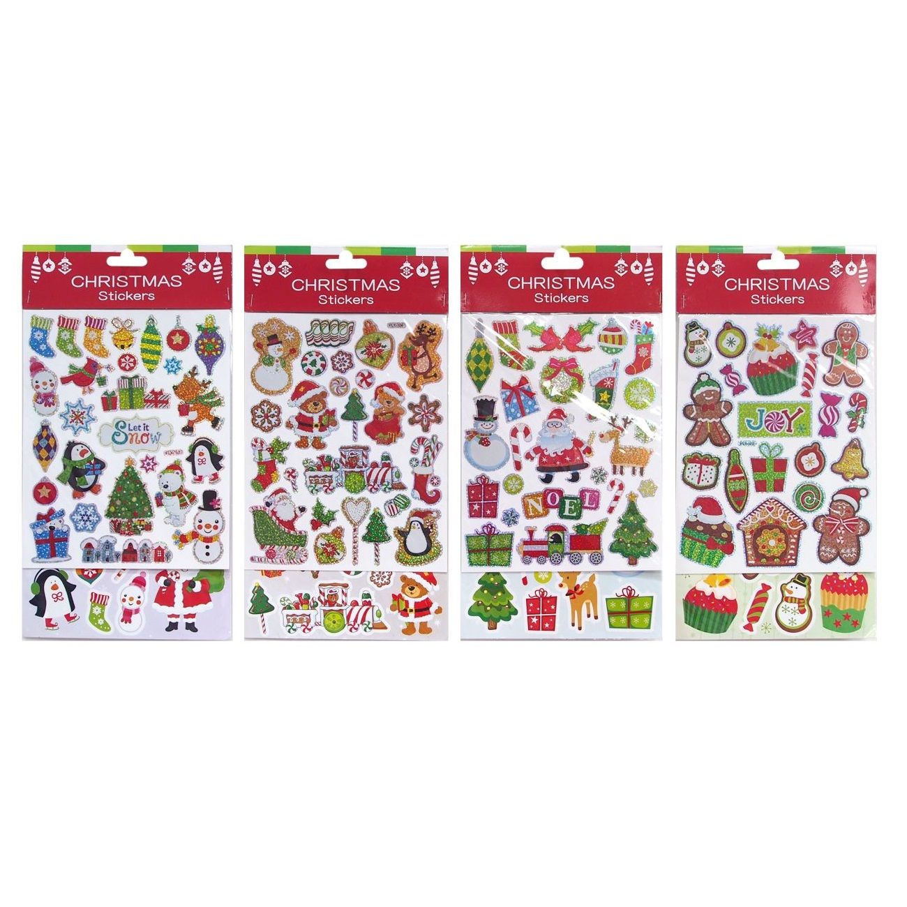 Xmas Laser Sticker 2 Sheets Uncle Bills XB1280