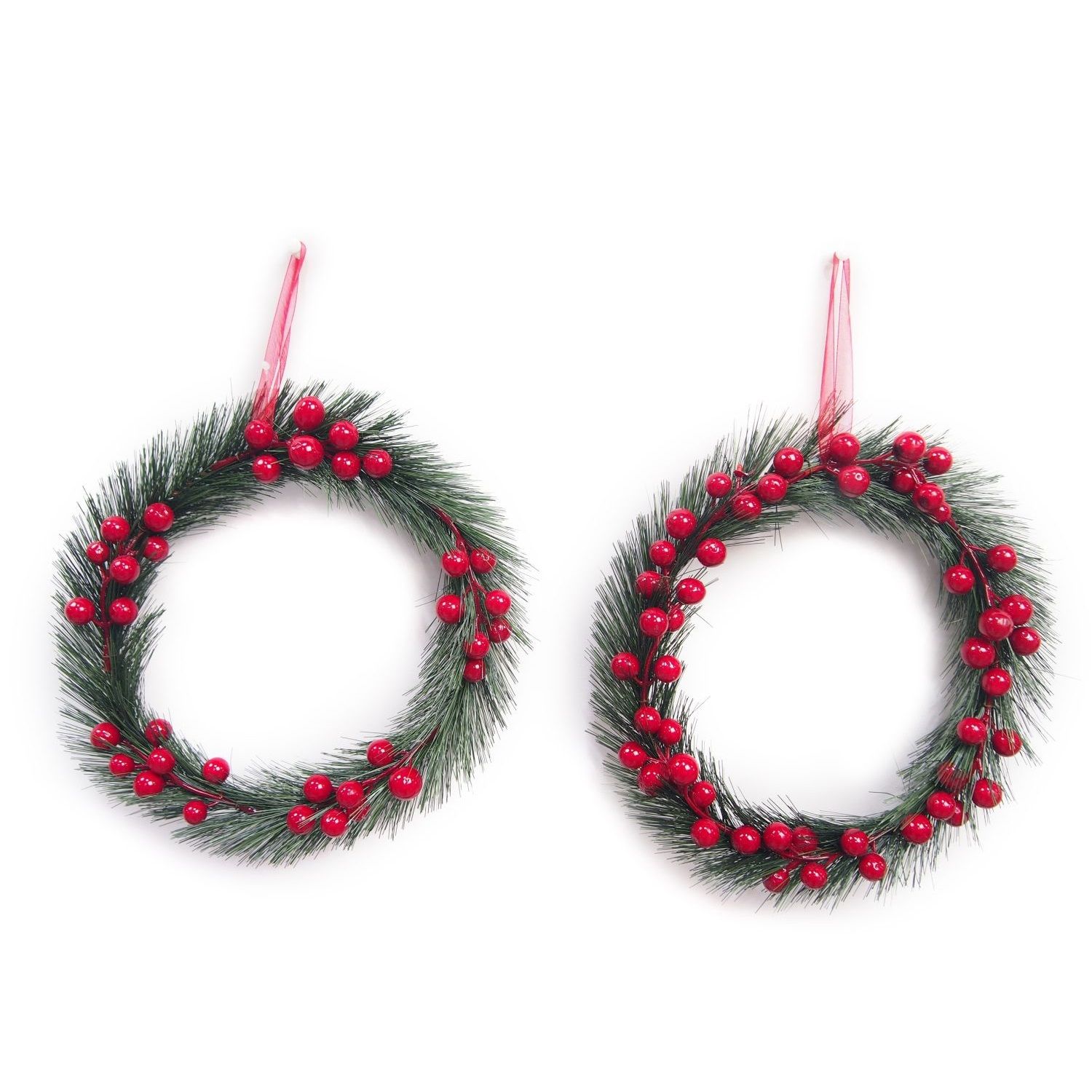 Xmas Berries Wreath 24cm 2asst Uncle Bills XB1350