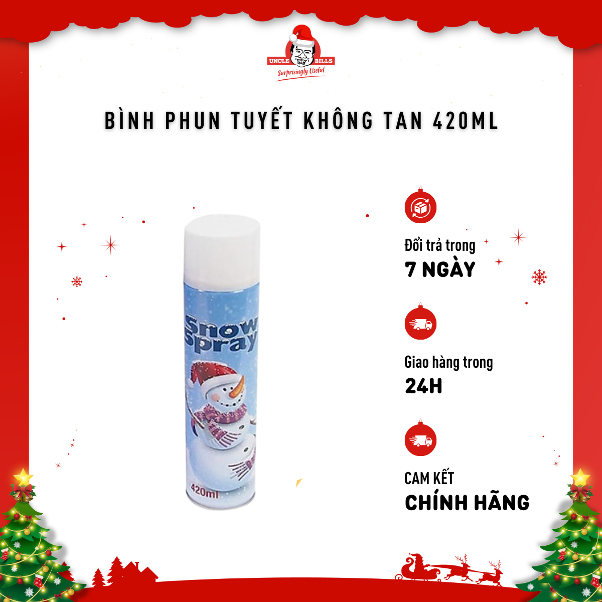 SNOW SPRAY 420ml PDQ Uncle Bills XB1796