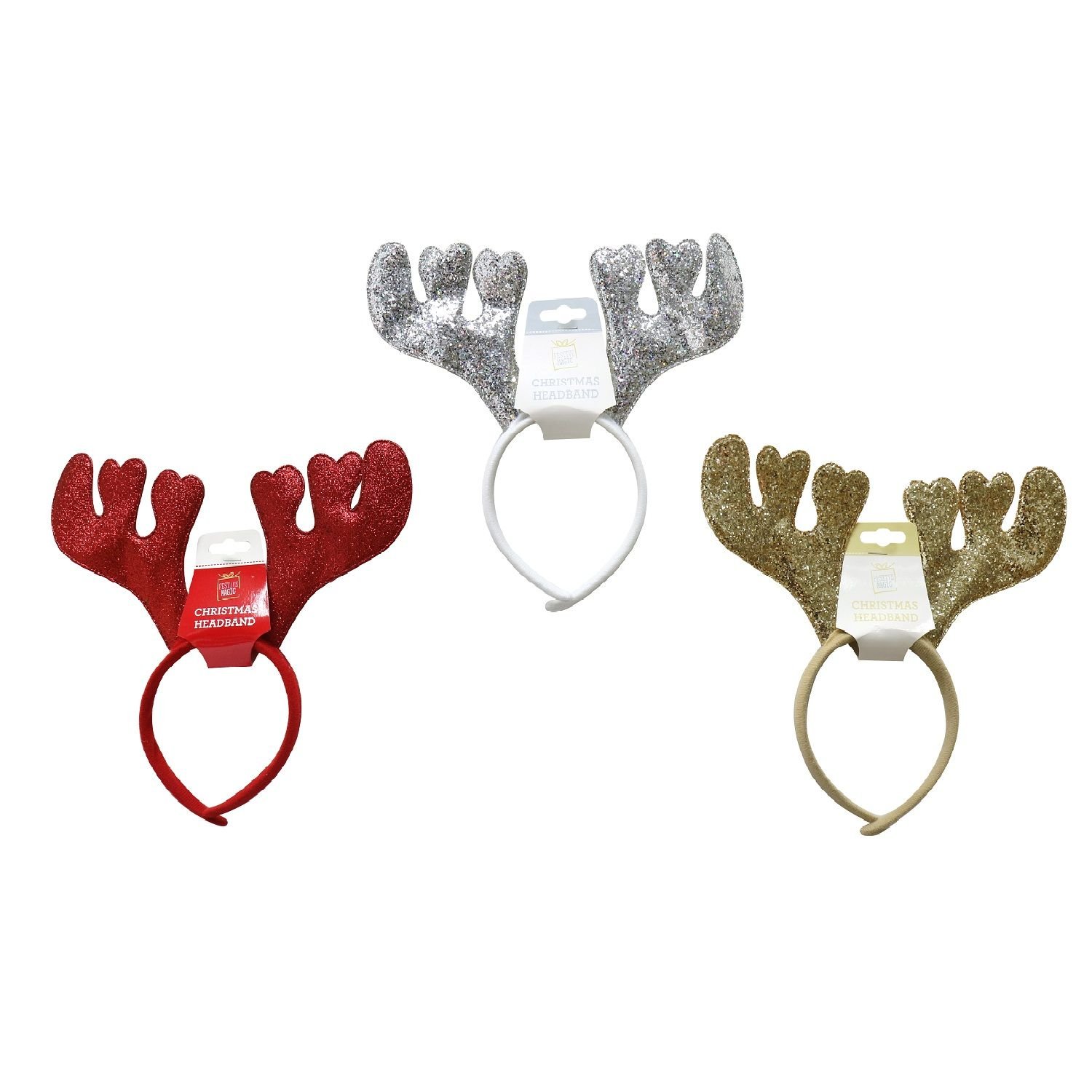 HEADBAND REINDEER ANTLERS W/GLITTER Uncle Bills XB3005