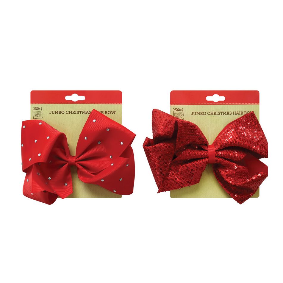 HAIR CLIP JUMBO BOW 3ASST Uncle Bills XB3022