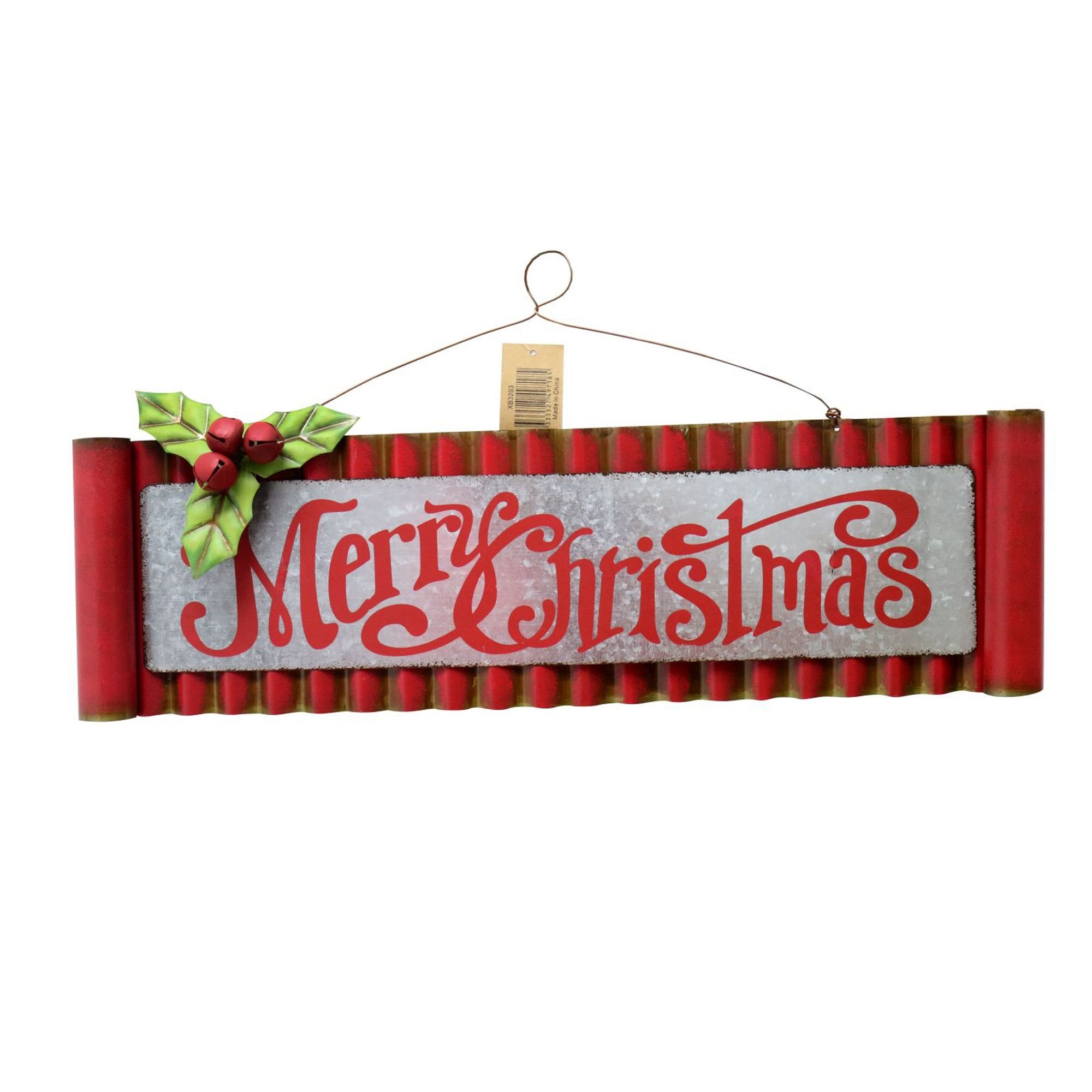 VINTAGE MERRY CHRISTMAS SIGN 47cm Uncle Bills XB3263