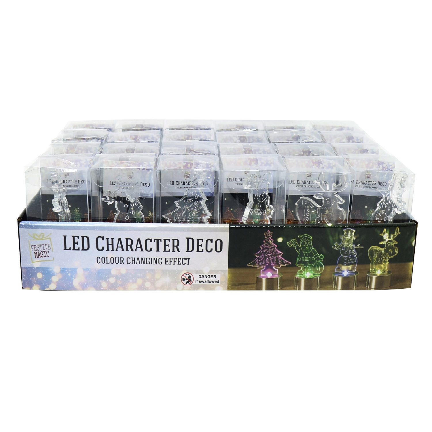 CHARACTER ACRYLIC LED COL CHGE 4ASST Uncle Bills XB3396