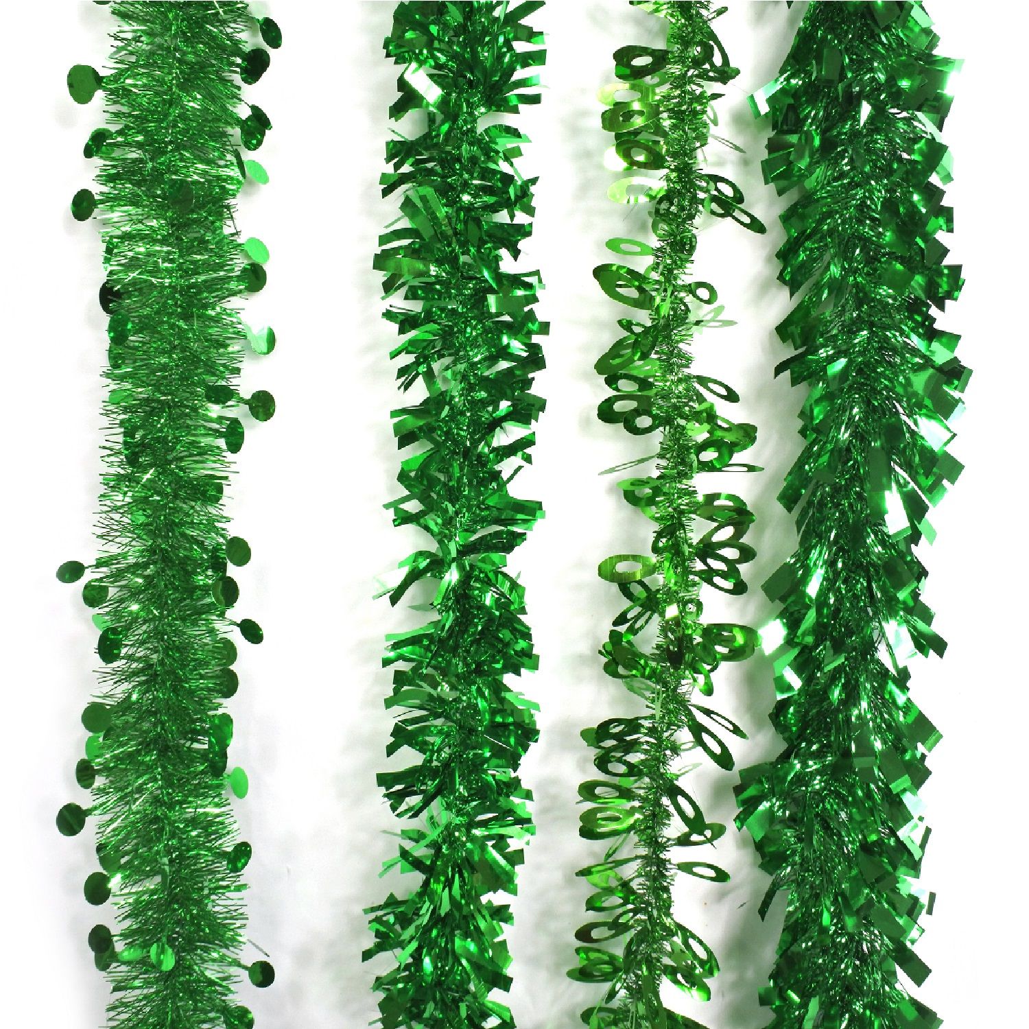 GREEN TINSEL MIX 2m 4asst Uncle Bills XB4089