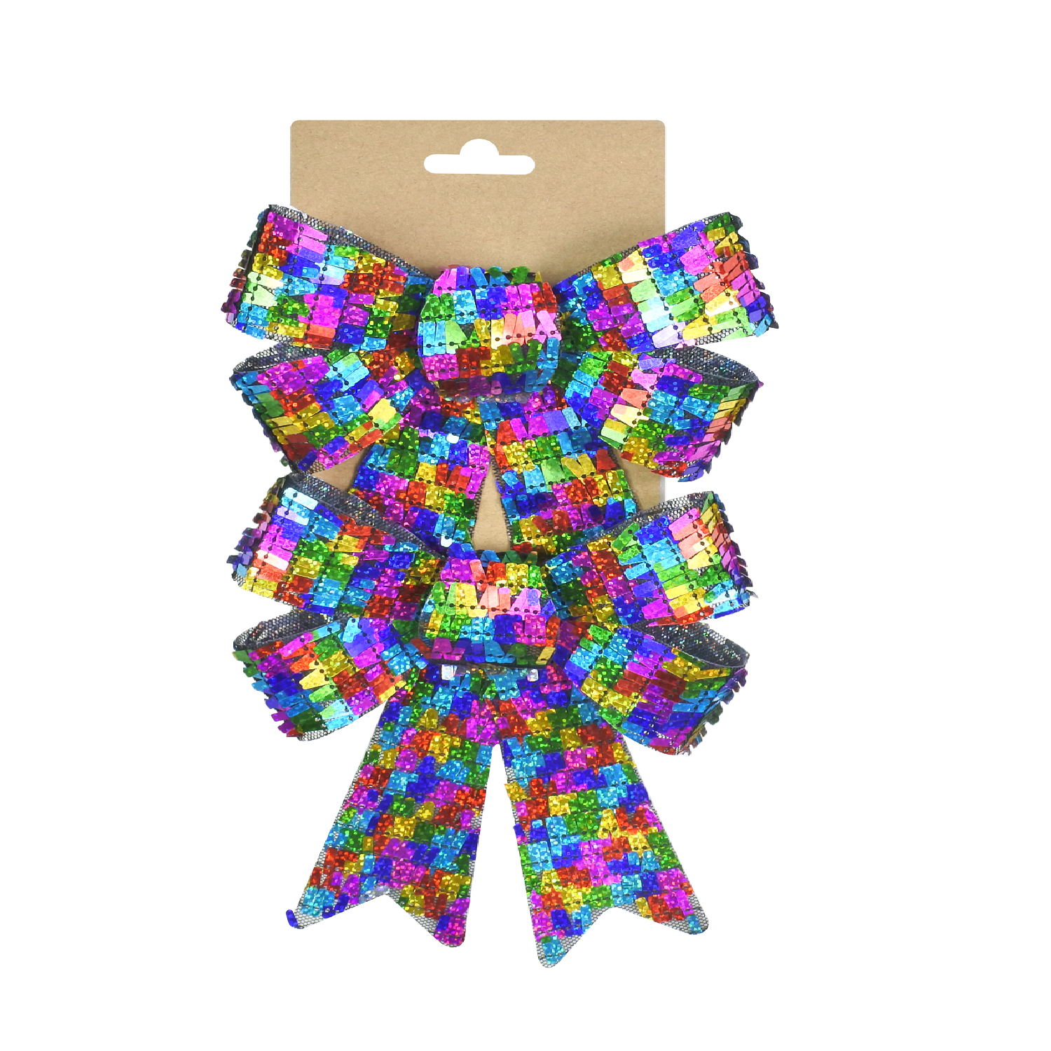 SEQUINS BOW 14x18cm 2 PACK Uncle Bills XB4157