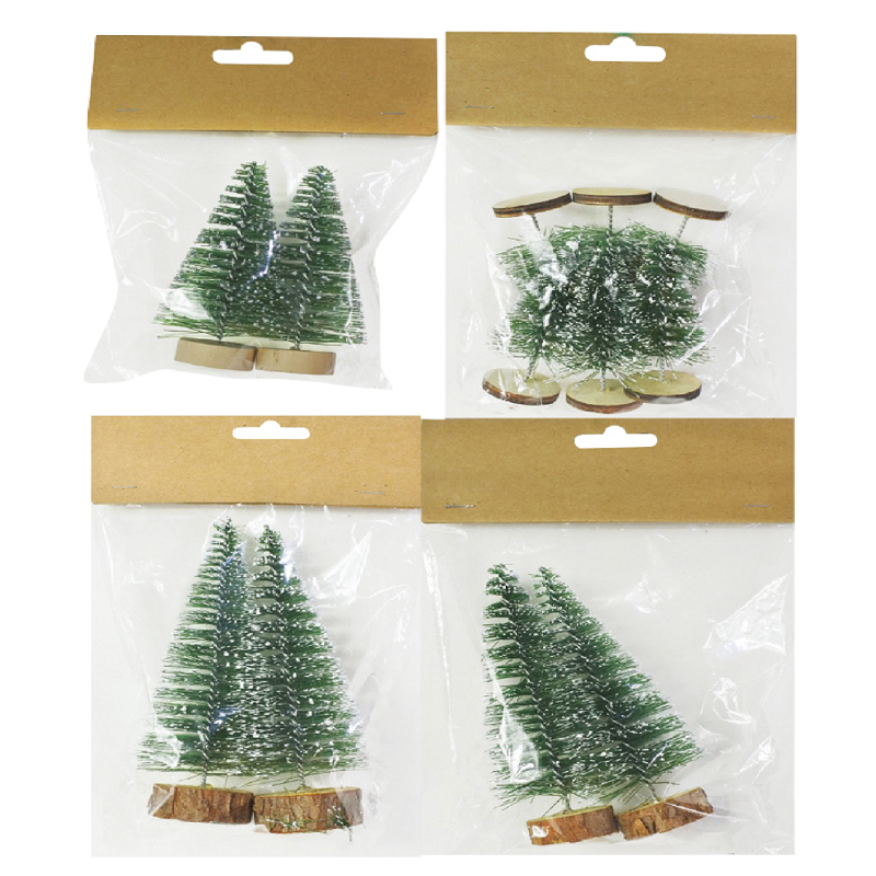 GLITTER BRISTLE TREE PACK 4asst Uncle Bills XB4218
