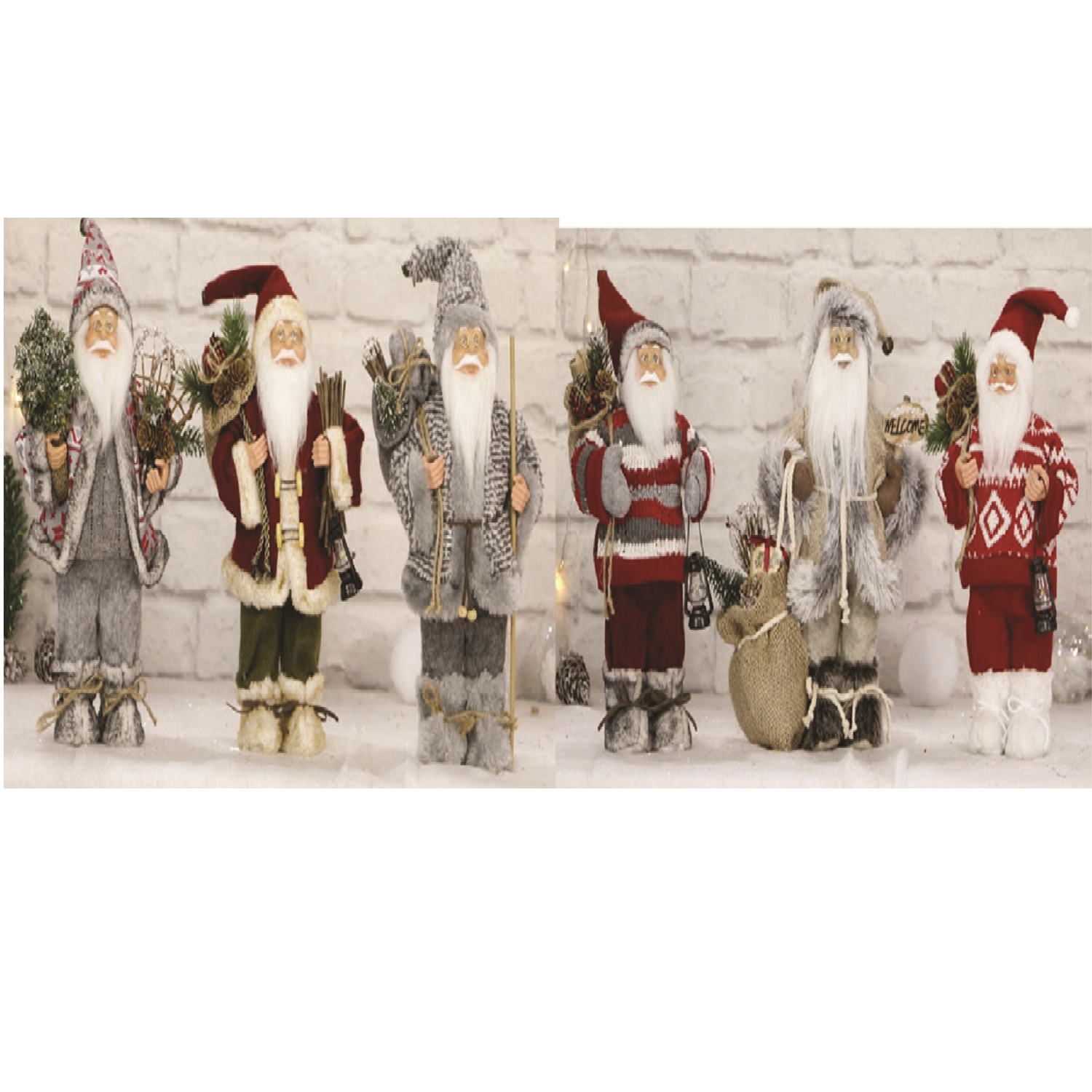 Tượng Ông Già Noel Santa Vintage 30cm 6 Loại