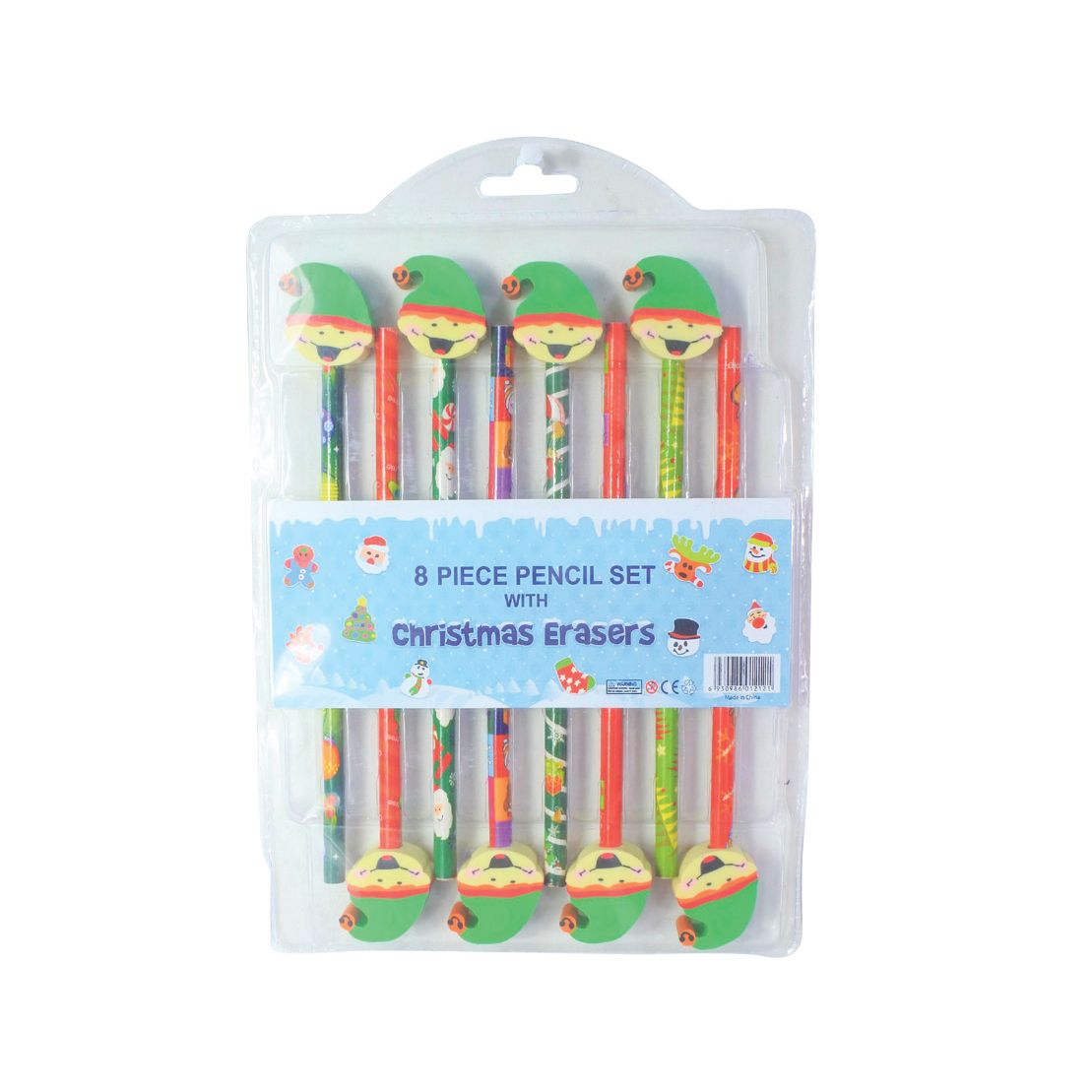 ELF PENCILS W/ERASERS 8pc Uncle Bills XB4337