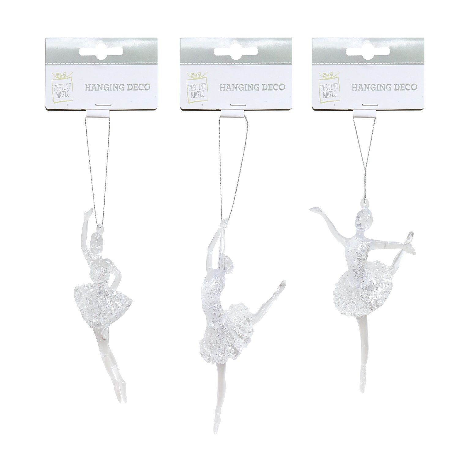 DECO HANGING BALLERINA ACRYLIC 3asst Uncle Bills XB4533