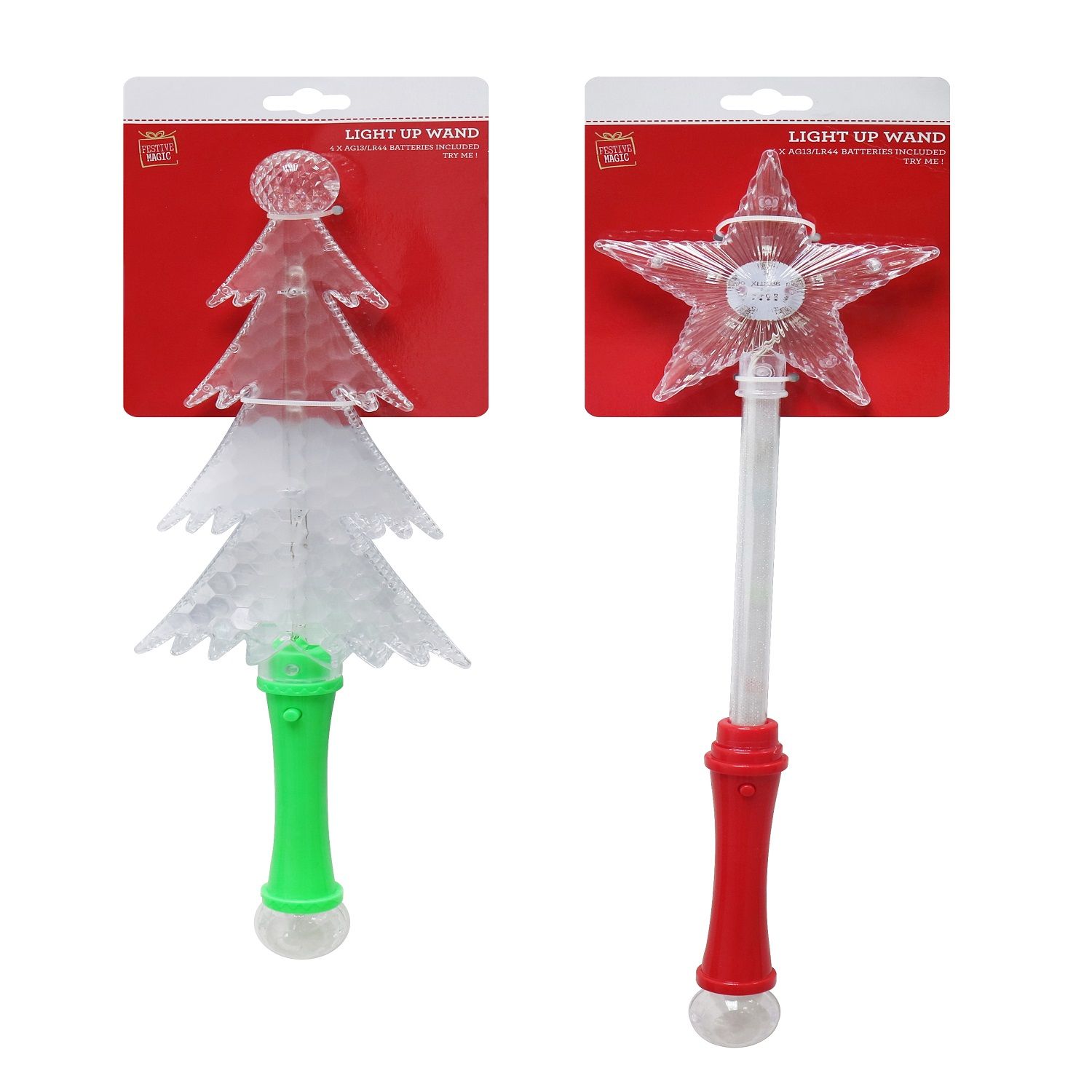 LIGHT UP TREE/STAR WAND 2asst Uncle Bills XB4786