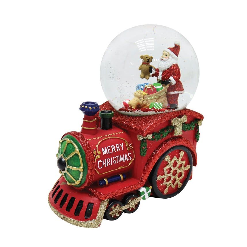 MUSICAL WATERBALL TRAIN W/SANTA Uncle Bills XB4811