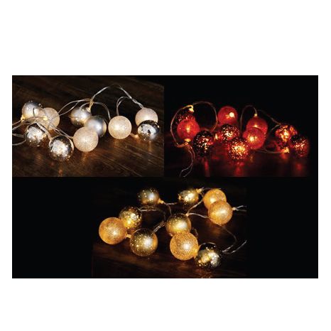 LED BAUBLE LIGHTS 10pc 3asst TRY ME SRT Uncle Bills XB4892