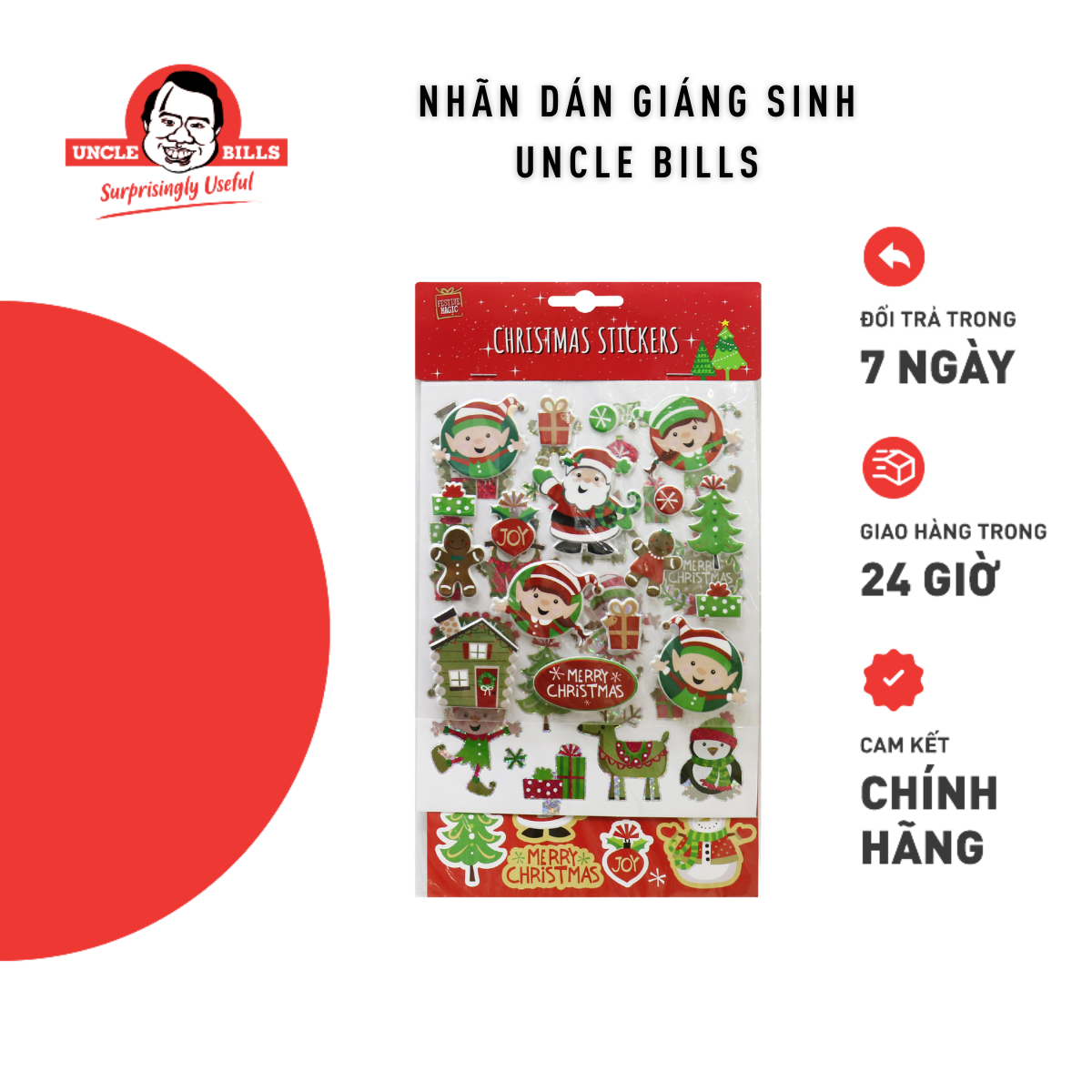 Nhãn Dán Các Nhân Vật Giáng Sinh Uncle Bills XD0036