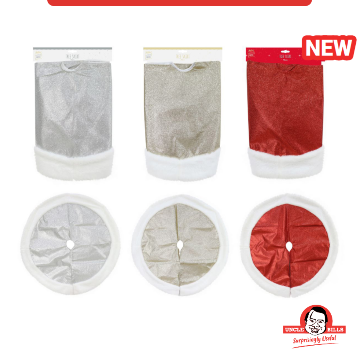 Váy cây thông ánh kim loại 90cm trang trí giáng sinh Uncle Bills XD1866