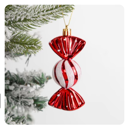 Bộ 2 Kẹo Ngọt Treo Trang Trí Giáng Sinh Cây Thông Màu Xanh/Hồng/Đỏ Uncle Bills Xmas XM4198