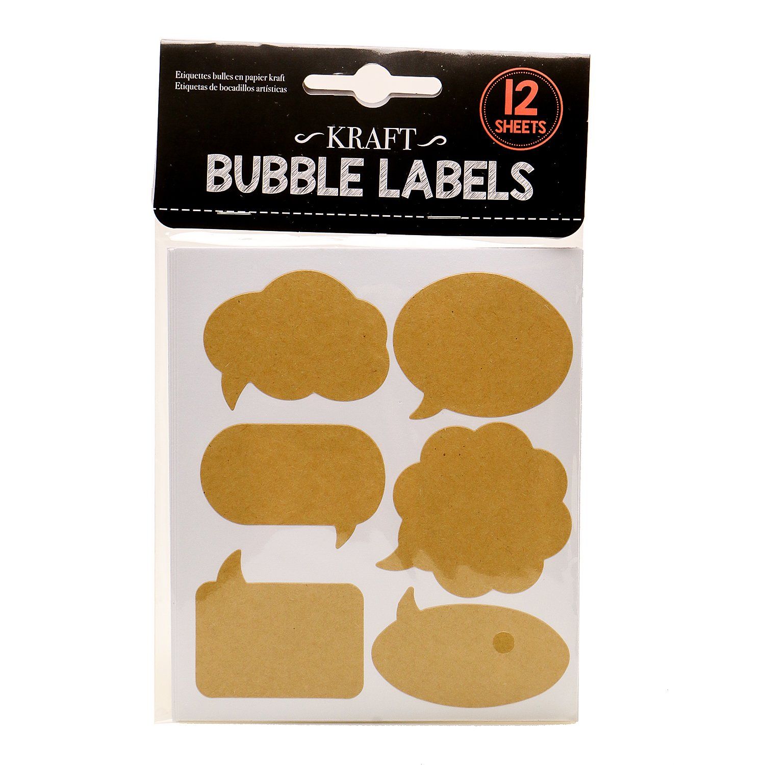 Nhãn dán ticker trang trí giấy nâu 12 miếng