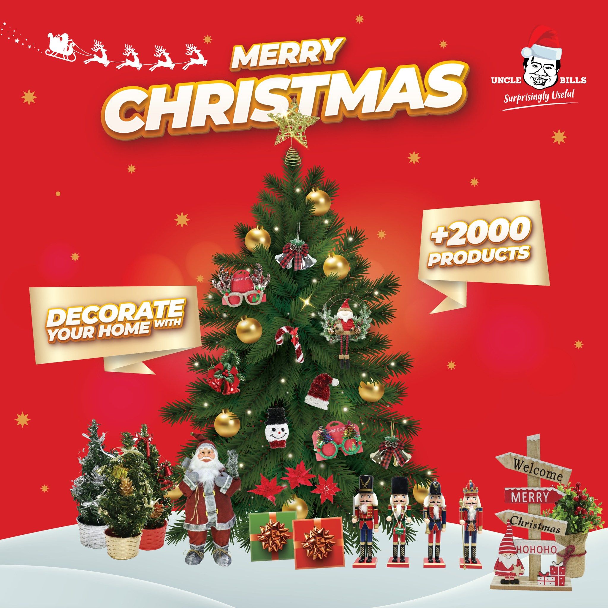 Vòng hoa hạt đỏ Xmas 1.5m XA3855