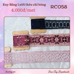 Ruy Băng Lưới Thêu Chỉ Bóng Hoa Văn Tinh Xảo - Đa Kích Thước - Phù Hợp Trang Trí Thủ Công - RC058
