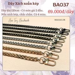 BA037- Dây xích xoắn đôi dài 120cm, móc 2 đầu - Dễ dàng thay đổi và phối hợp với nhiều phong cách khác nhau.