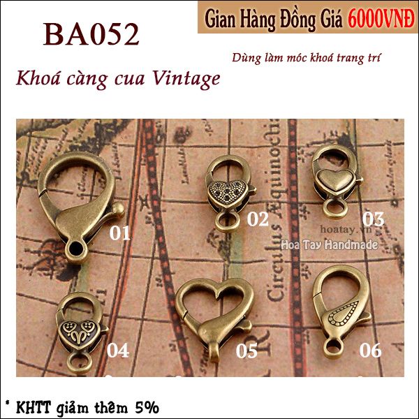 Khoá Càng Cua Vintage BA052