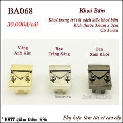 Khoá trang trí túi xách kiểu khoá bấm BA068