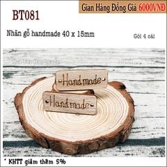 Nhãn gỗ handmade BT081