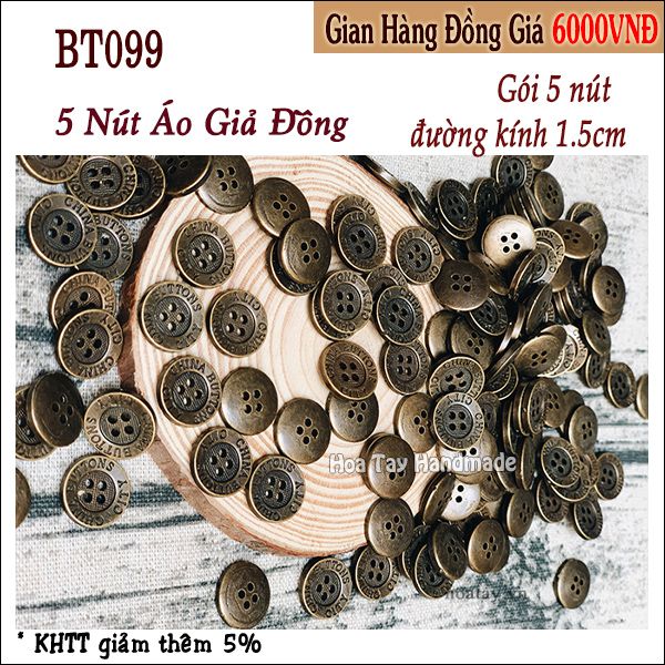 Nút áo giả đồng BT099