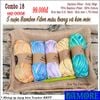 Combo 18 - 5 cuộn Bamboo fiber màu loang và 1 kim móc Silicone