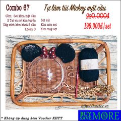 Combo 67 - Tự làm túi Mickey mặt cầu - tự làm túi handmade