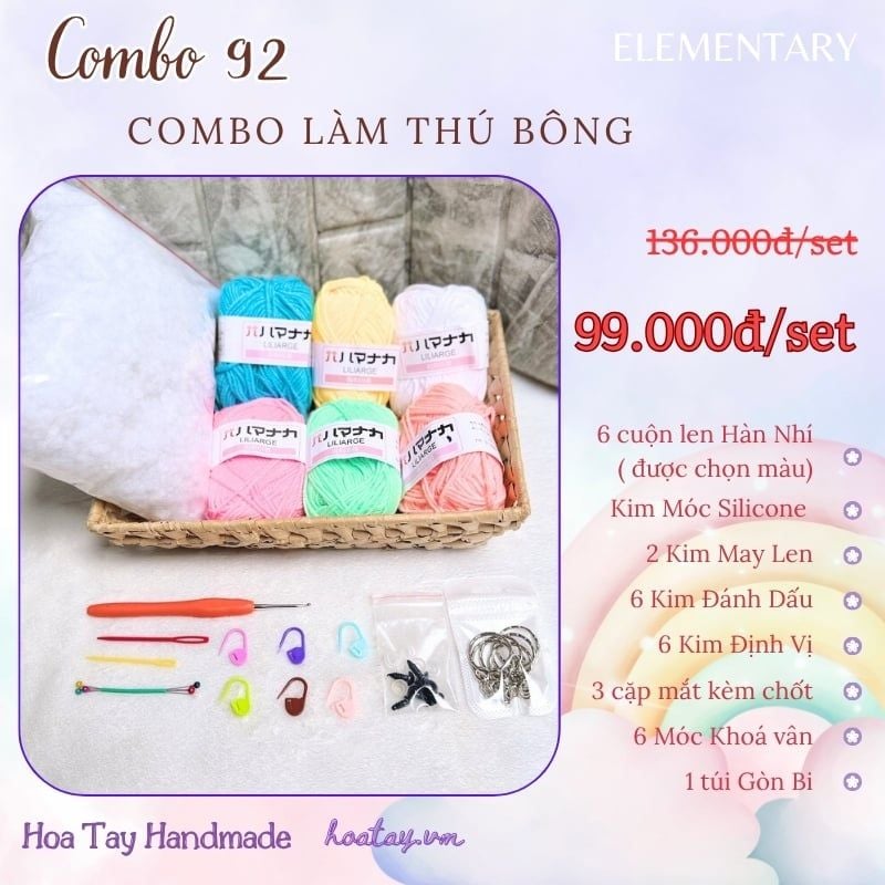 Combo 92 – Combo Làm Thú Bông Cơ Bản Cho Người Mới Bắt Đầu