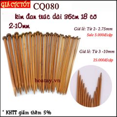 Kim đan trúc dài 36cm 18 cỡ Từ 2mm đến 10mm CQ080