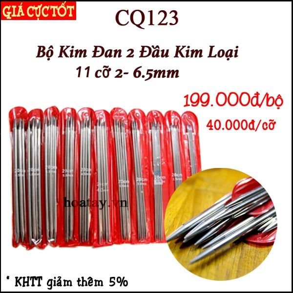 Bộ kim đan 2 đầu kim loại 11 cỡ từ 2- 6mm