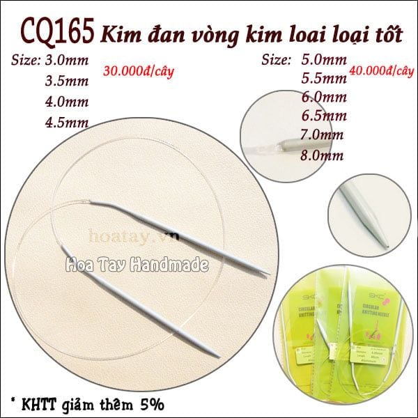 Kim đan vòng kim loại loại tốt  dây dài 80cm và 40cm CQ165