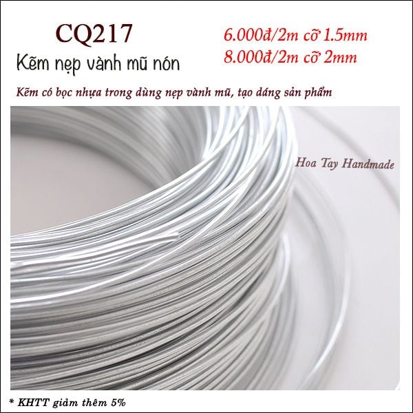 Kẽm nẹp vành mũ nón CQ217 Có 2 cỡ- Hoa Tay Handmade